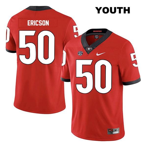 Georgia Bulldogs Youth Warren Ericson #50 NCAA Legend Authentic Red Nike Stitched College Football Jersey KCT7856NU